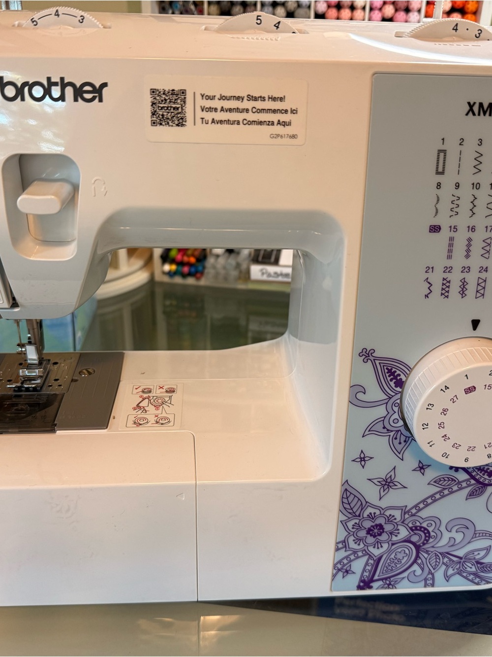 Brother NWOB XM2701 Sewing Machine - Floral Design